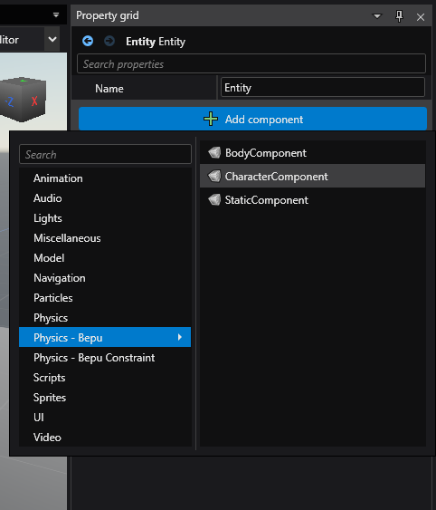 Add character component