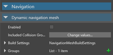 Navigation settings