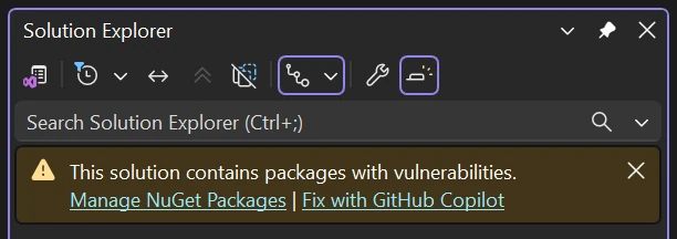 This solution contains packages with vulnerabilities.