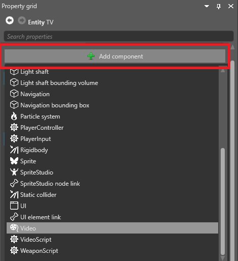 Add video component