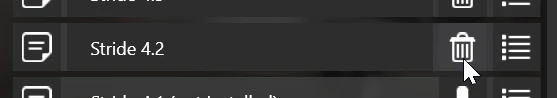 Picture of the uninstall button